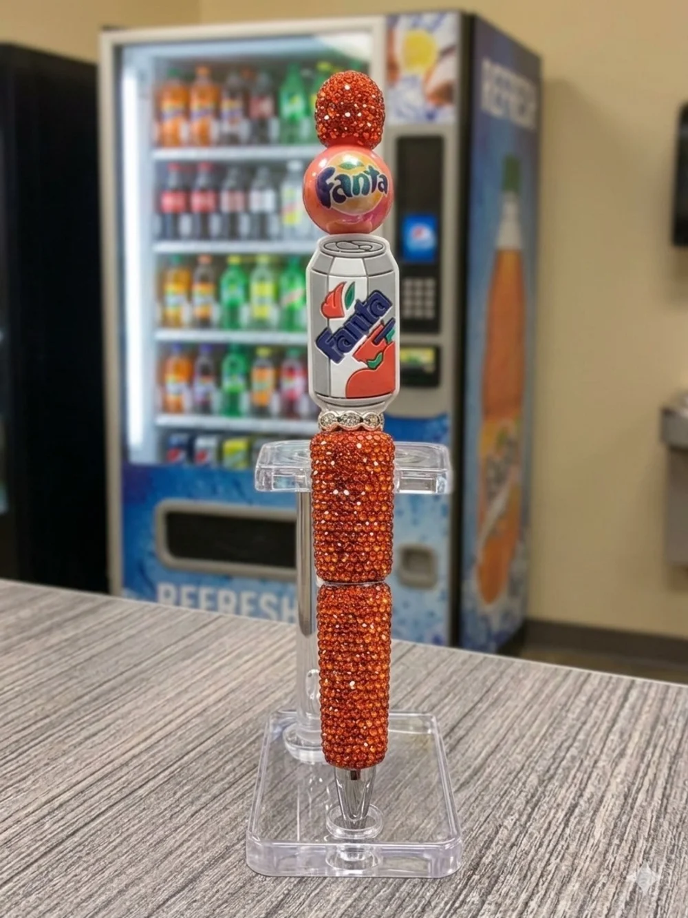 Orange Fanta Bling Pen- Free Refill